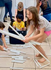Viking land races!  PVC pipes were easier than felled trees for getting our ship over land.